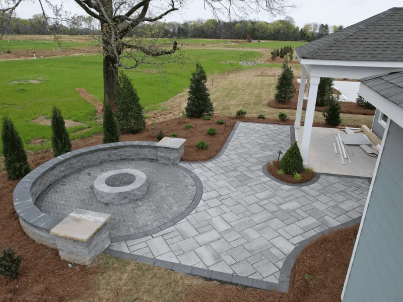 Backyard Patio Fire Pit Mecklenburg County North Carolina_3
