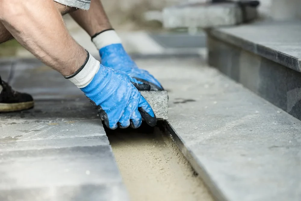 Leveling Sand Stone Stairs Mecklenburg County North Carolina_1