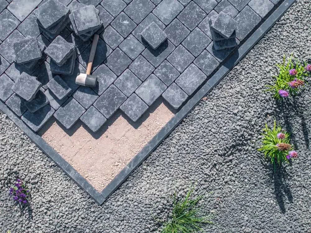 Stone Patio Construction Landscape Mecklenburg County North Carolina