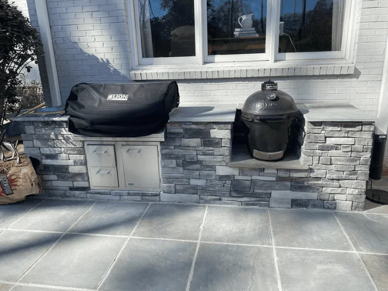 Stone Patio Grill Setup Mecklenburg County North Carolina_3