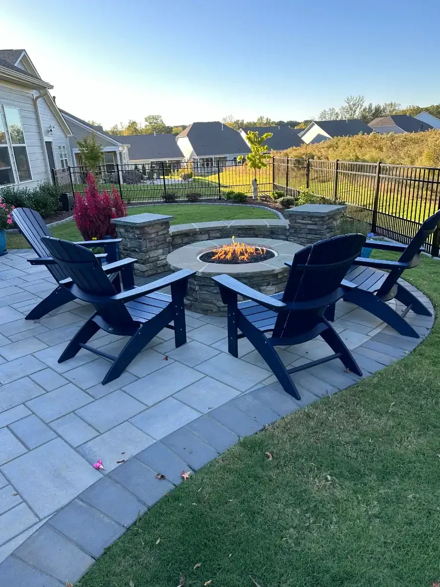 Backyard Fire Pit Patio Mecklenburg County North Carolina