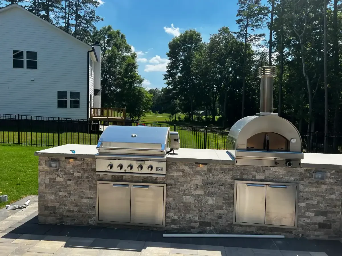Backyard Outdoor Kitchen Grill Mecklenburg County North Carolina