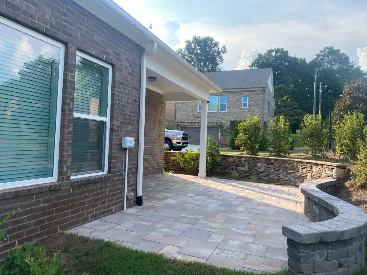 Brick Patio Landscaping Mecklenburg County North Carolina_1