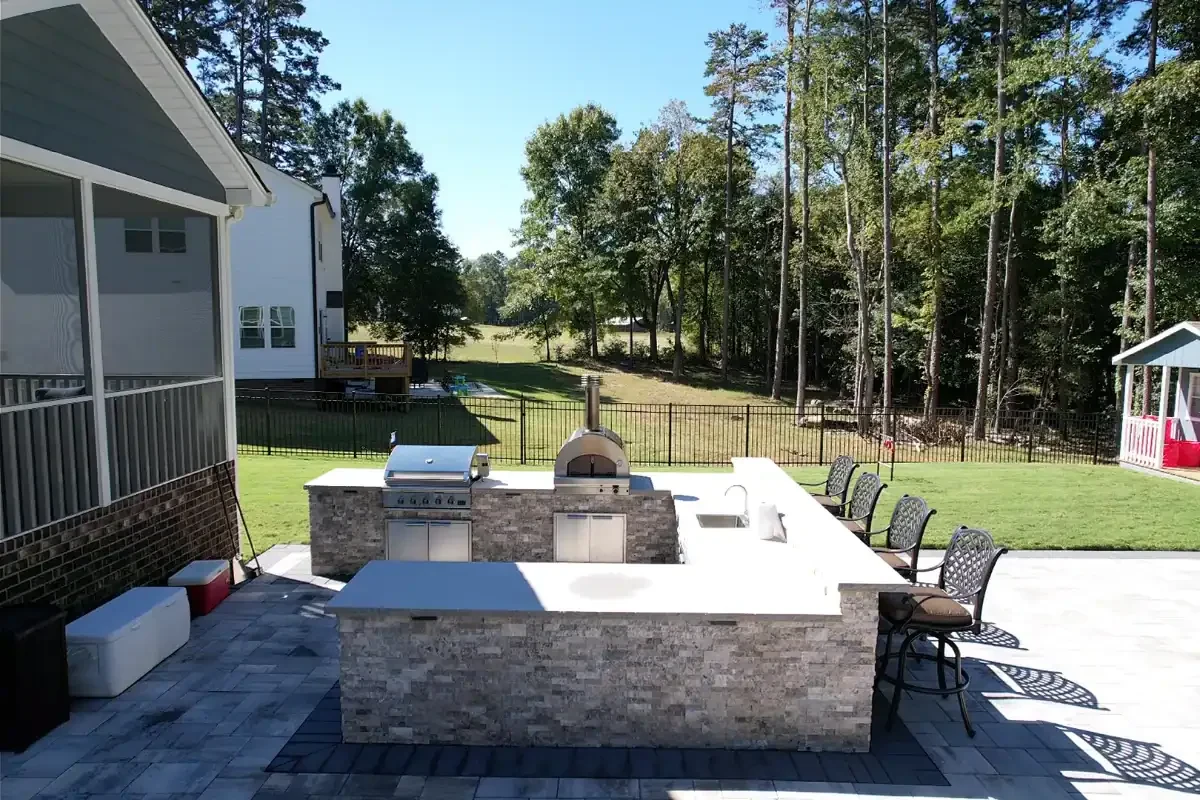 Outdoor Kitchen Backyard View Mecklenburg County North Carolina_1