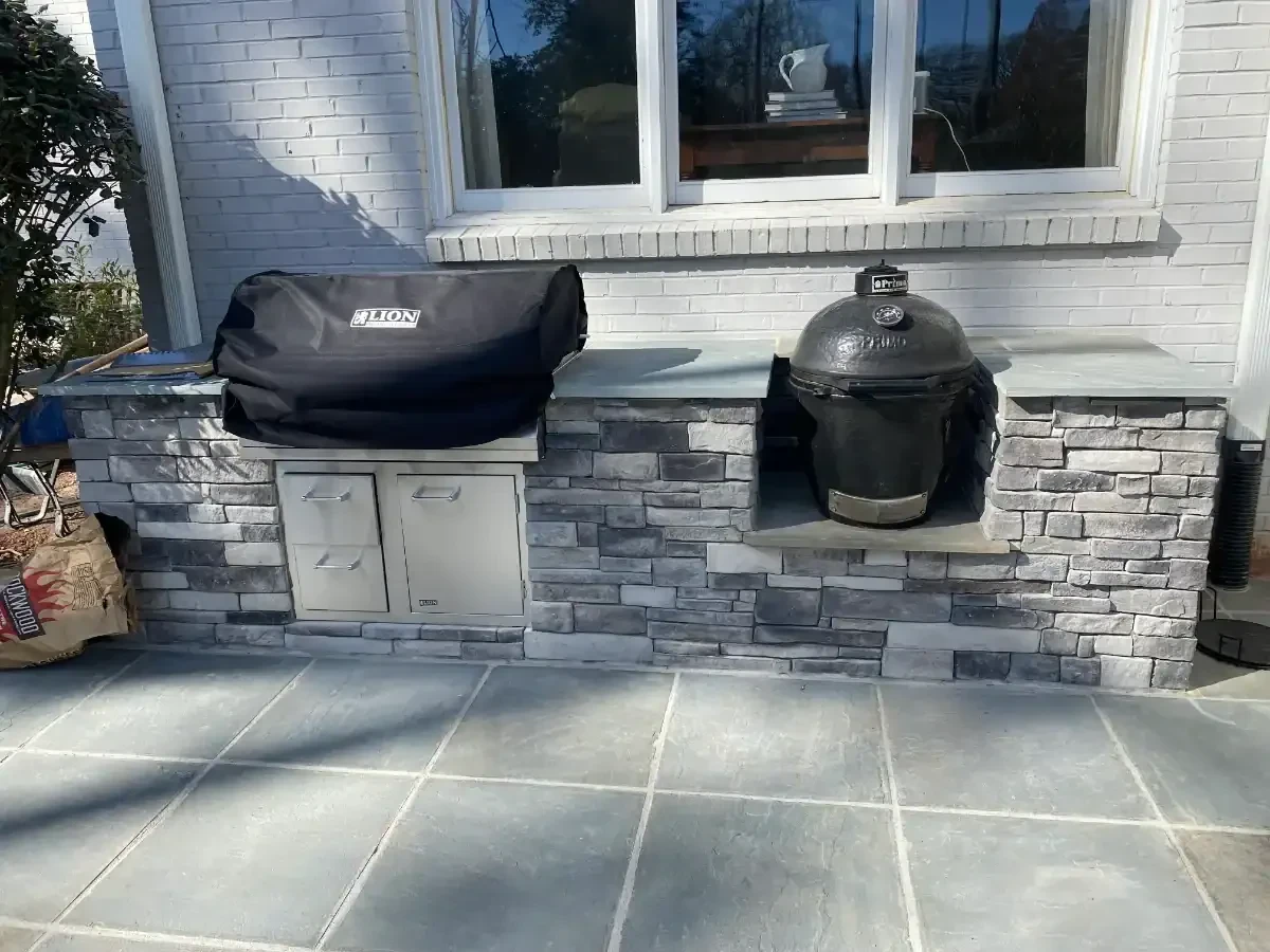 Outdoor Stone Grill Kitchen Mecklenburg County North Carolina