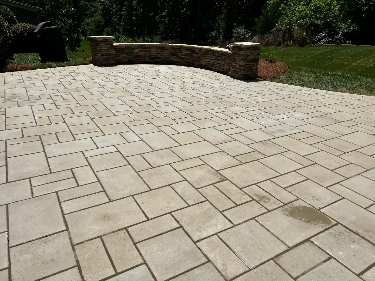 Patio Geometric Pavers Landscaping Mecklenburg County North Carolina