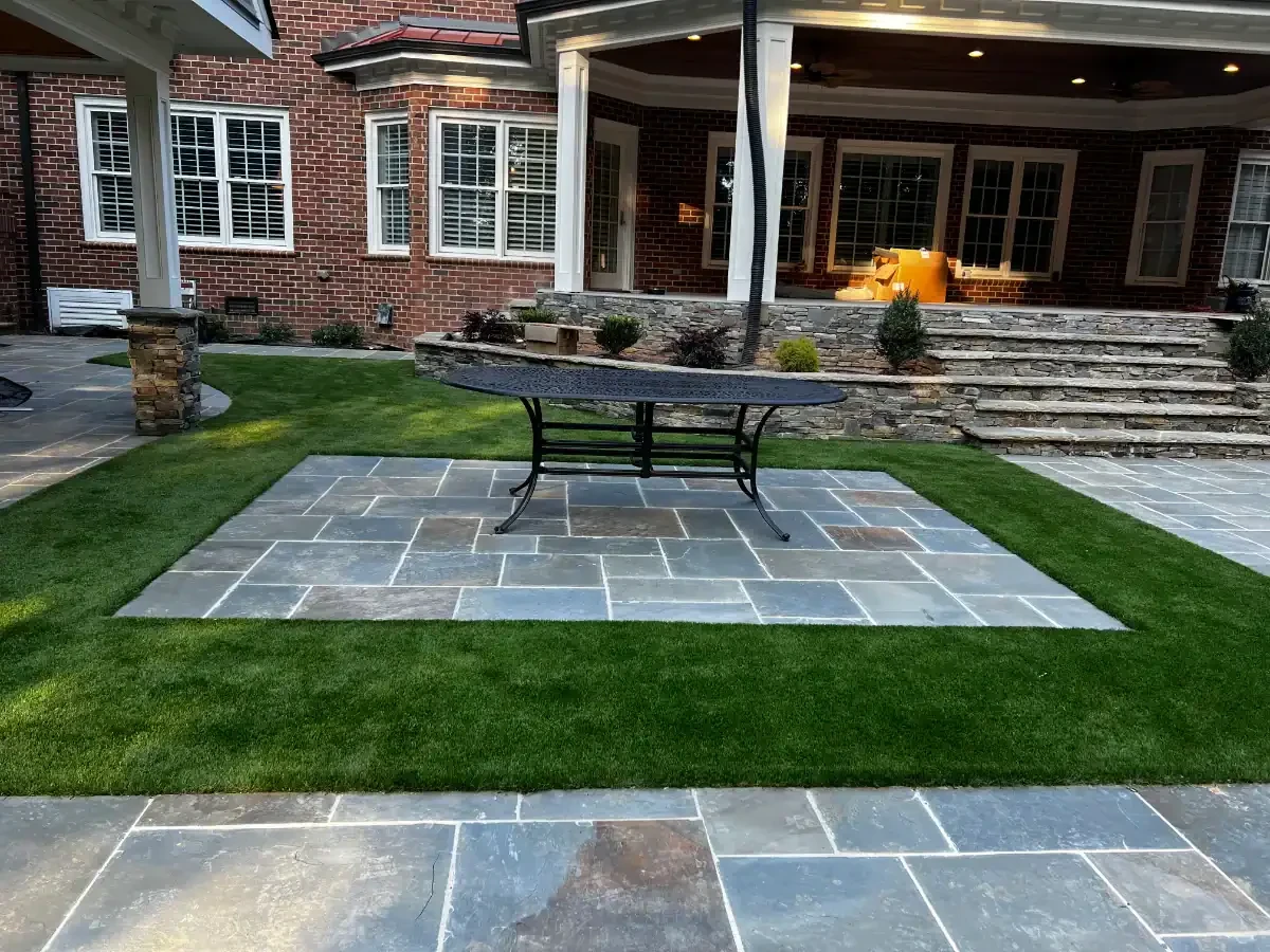 Stone Patio Metal Table Mecklenburg County North Carolina