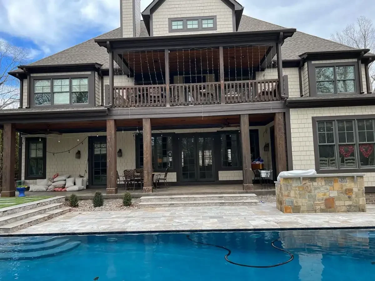 Two Story House Pool Patio Mecklenburg County North Carolina